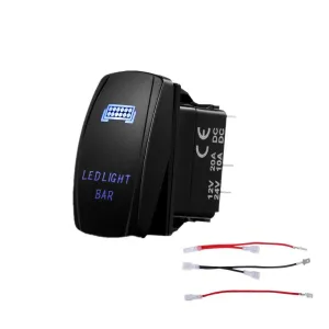 5 Pin Laser On/Off switches 20A/12V 10A/24V Switch with Jumper Wires Set for Cars,Trucks,RVs