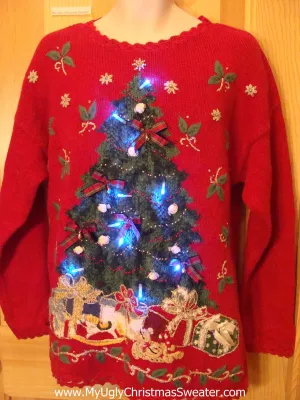 80s Horrible Light Up Ugly Christmas Sweater