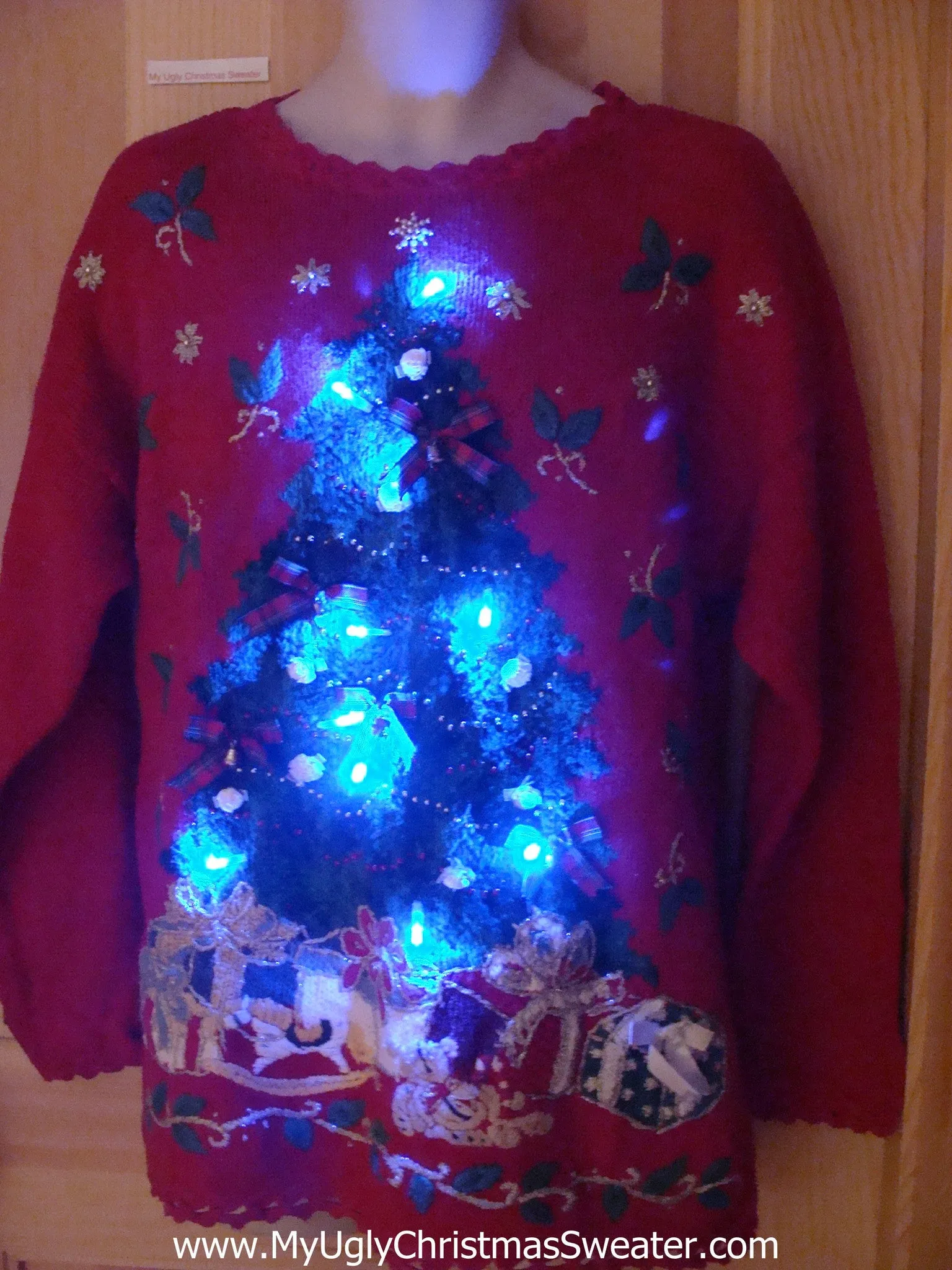 80s Horrible Light Up Ugly Christmas Sweater