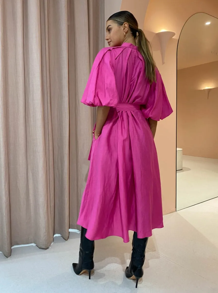 Acler Cranhurst Dress in Flamingo