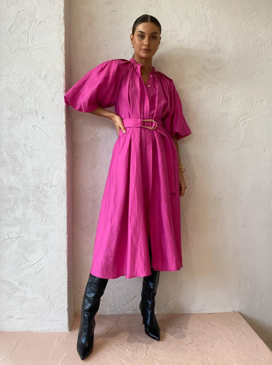 Acler Cranhurst Dress in Flamingo