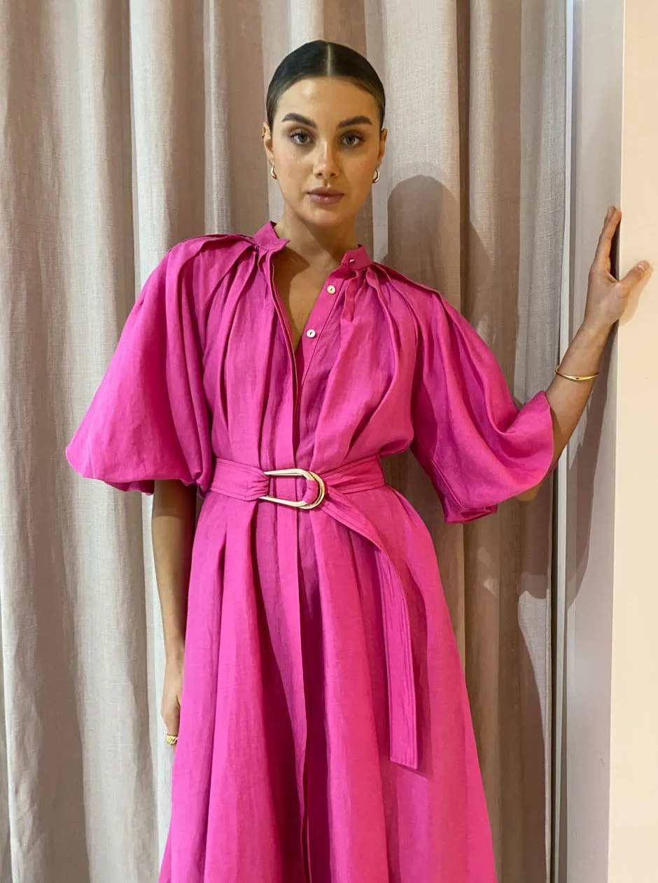 Acler Cranhurst Dress in Flamingo