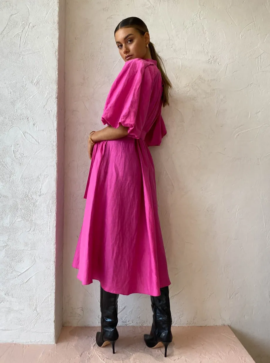 Acler Cranhurst Dress in Flamingo
