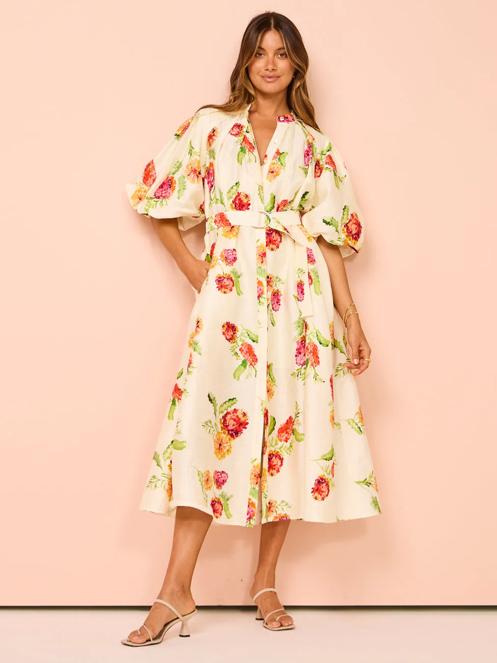 Acler Cranhurst Midi Dress in Banksia