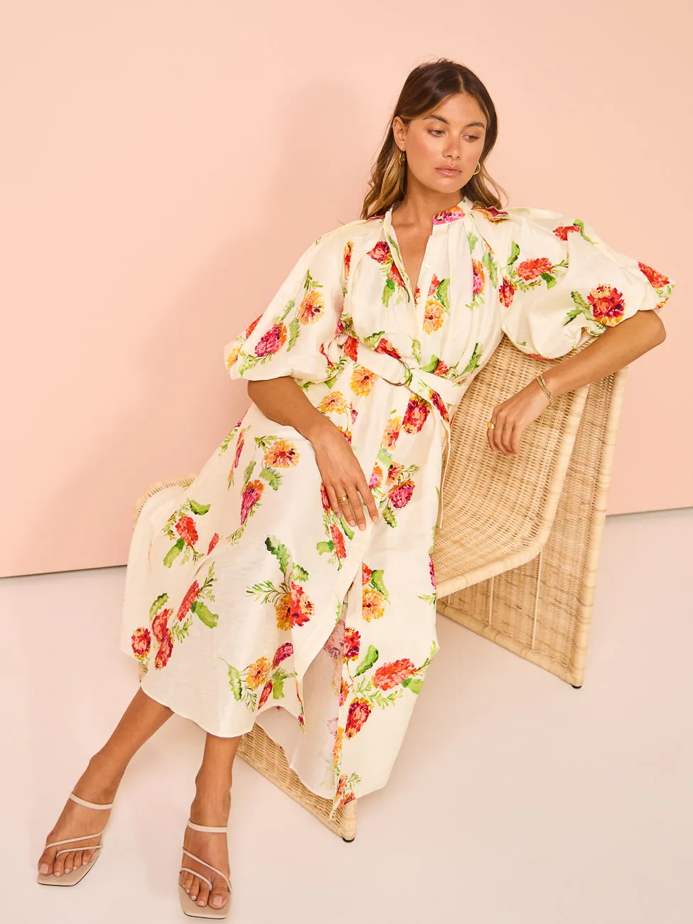 Acler Cranhurst Midi Dress in Banksia