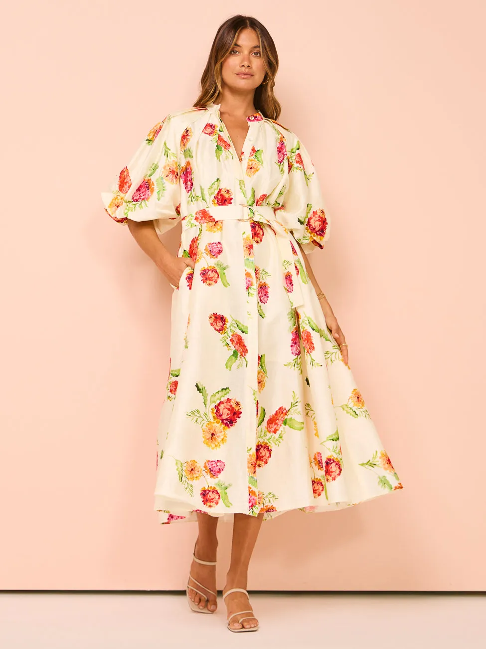 Acler Cranhurst Midi Dress in Banksia