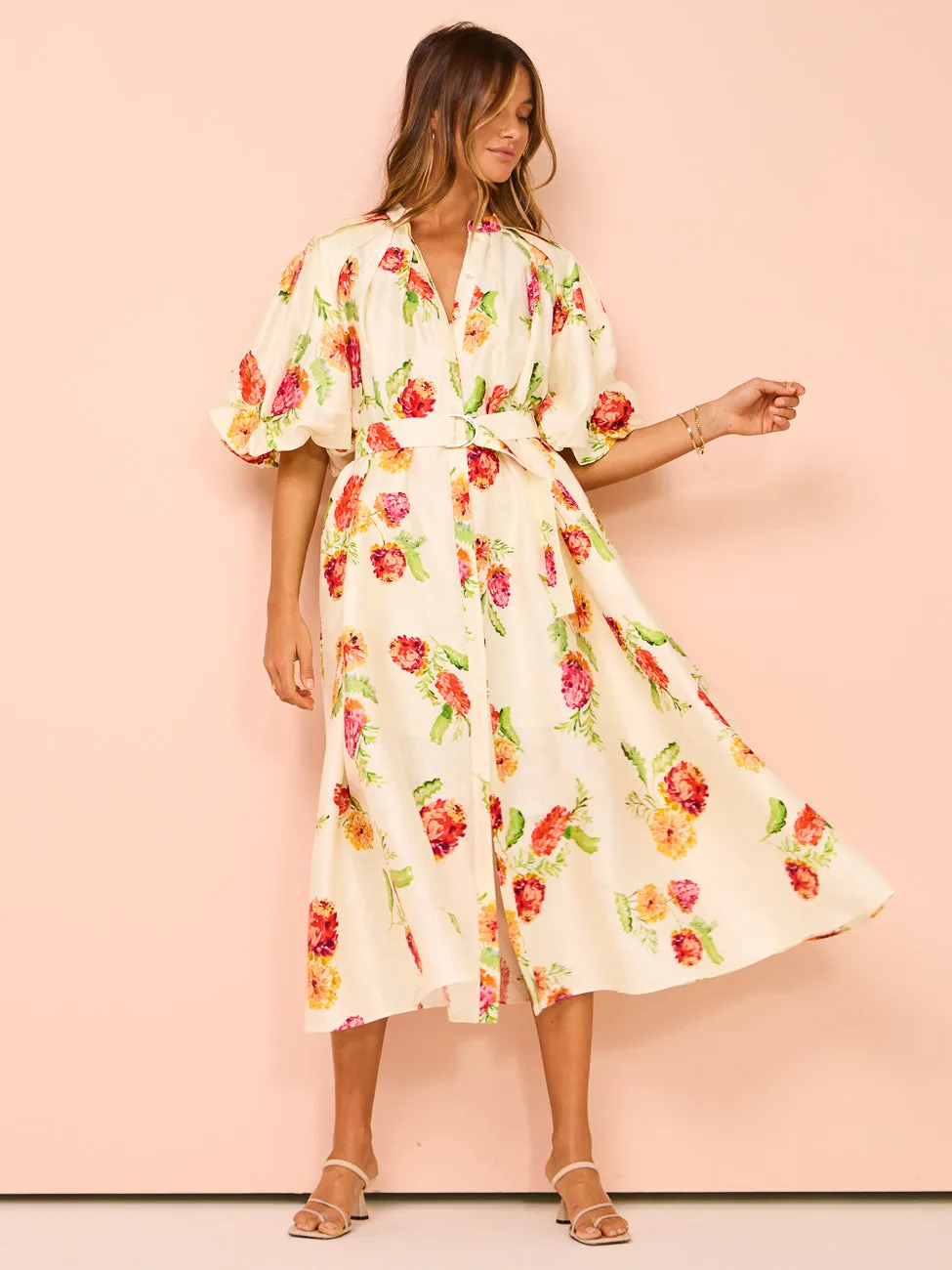 Acler Cranhurst Midi Dress in Banksia