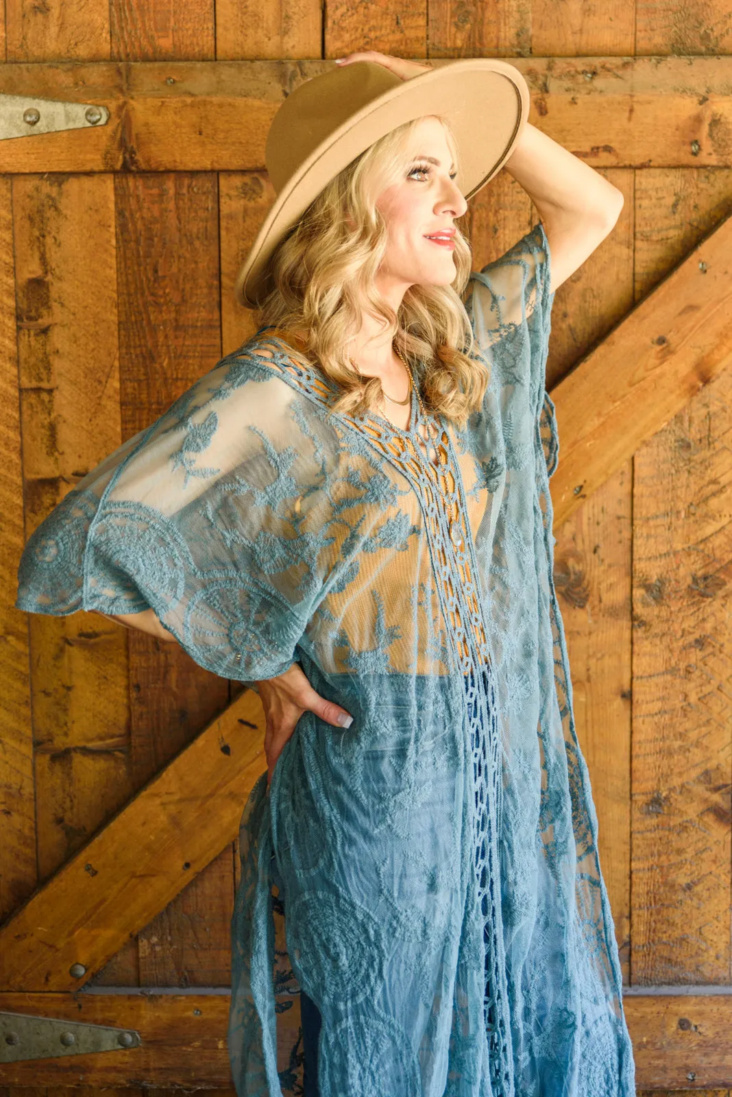 Admiring Athens Cover-Up In Teal