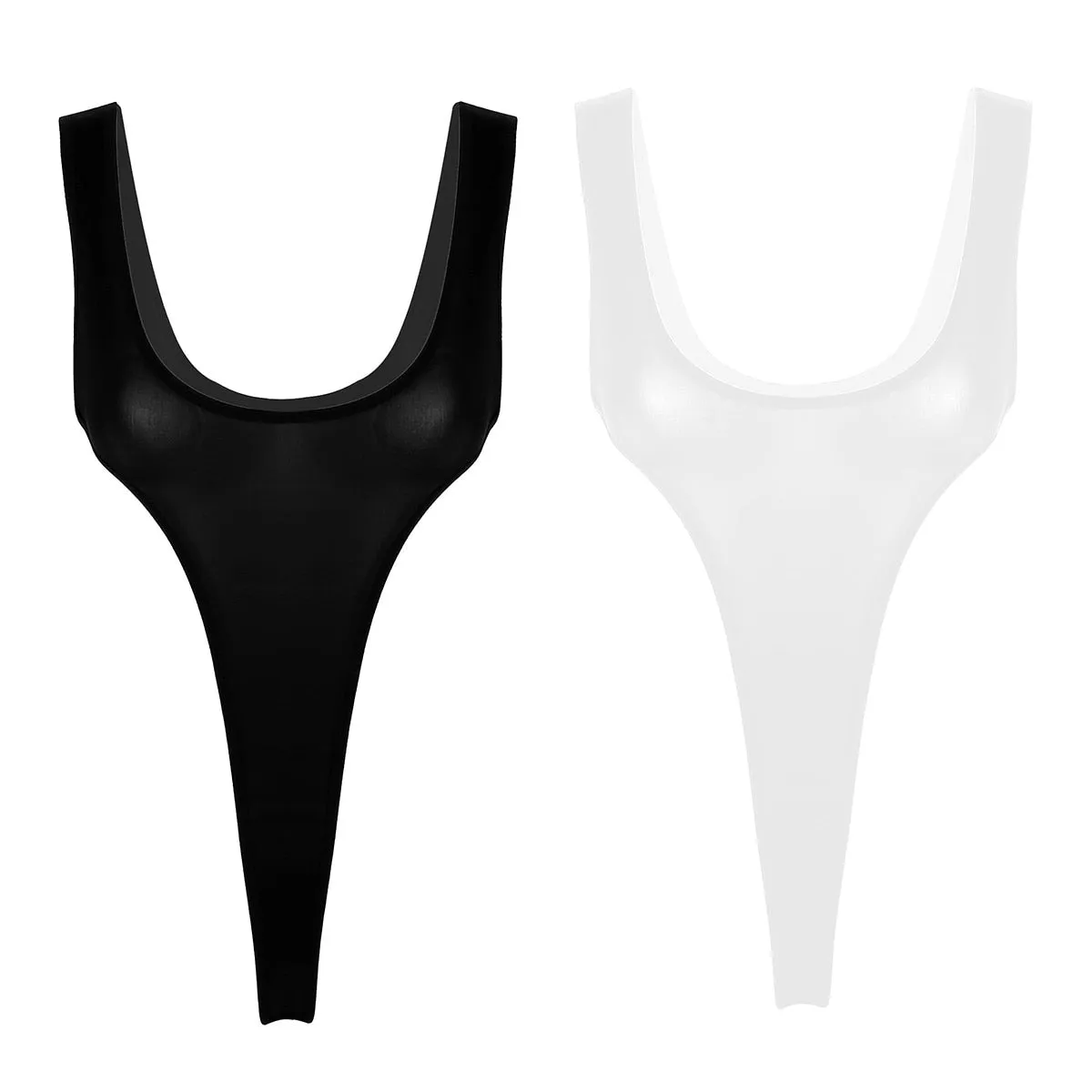 Adults Transparent Swimsuit Fused High Cut Monokini Thong Leotards Bodysuit One Piece Perspective Sheer Lingerie Swimwear