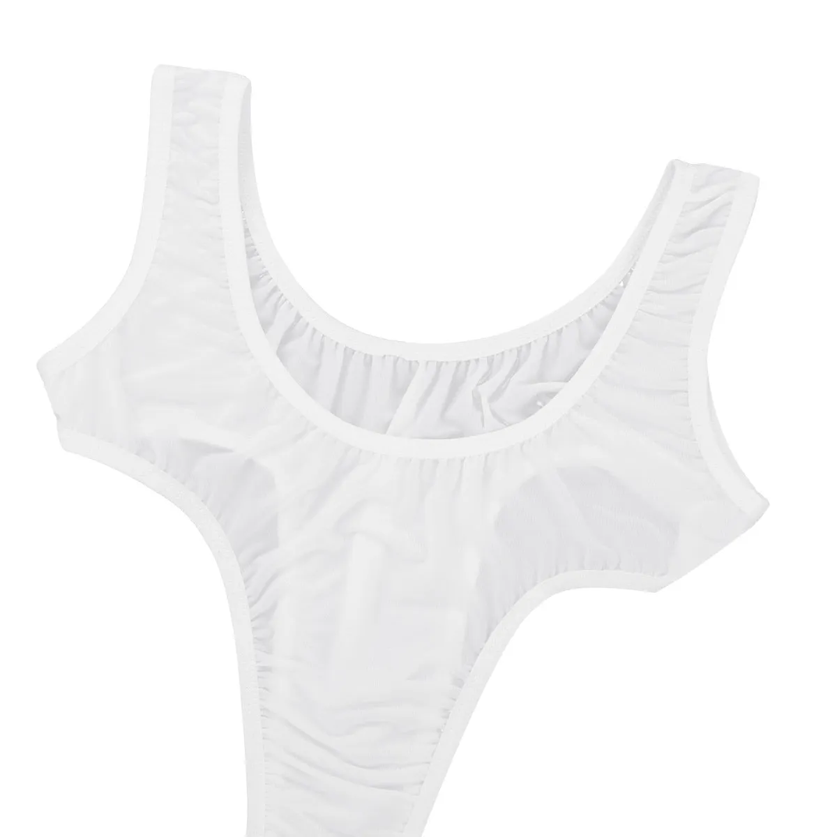 Adults Transparent Swimsuit Fused High Cut Monokini Thong Leotards Bodysuit One Piece Perspective Sheer Lingerie Swimwear