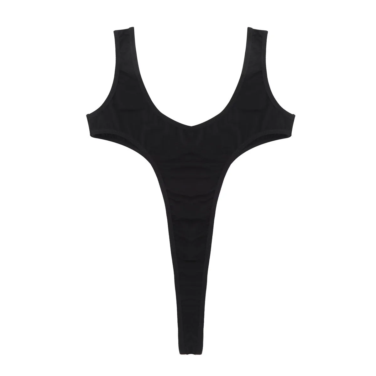 Adults Transparent Swimsuit Fused High Cut Monokini Thong Leotards Bodysuit One Piece Perspective Sheer Lingerie Swimwear