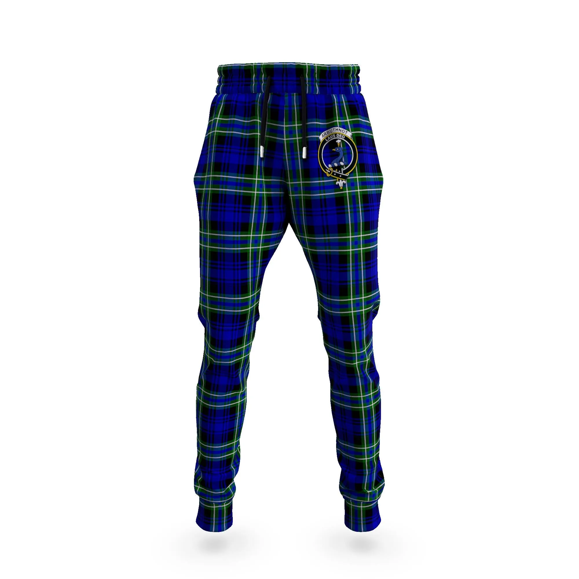 Arbuthnot Modern Tartan Joggers Pants with Family Crest