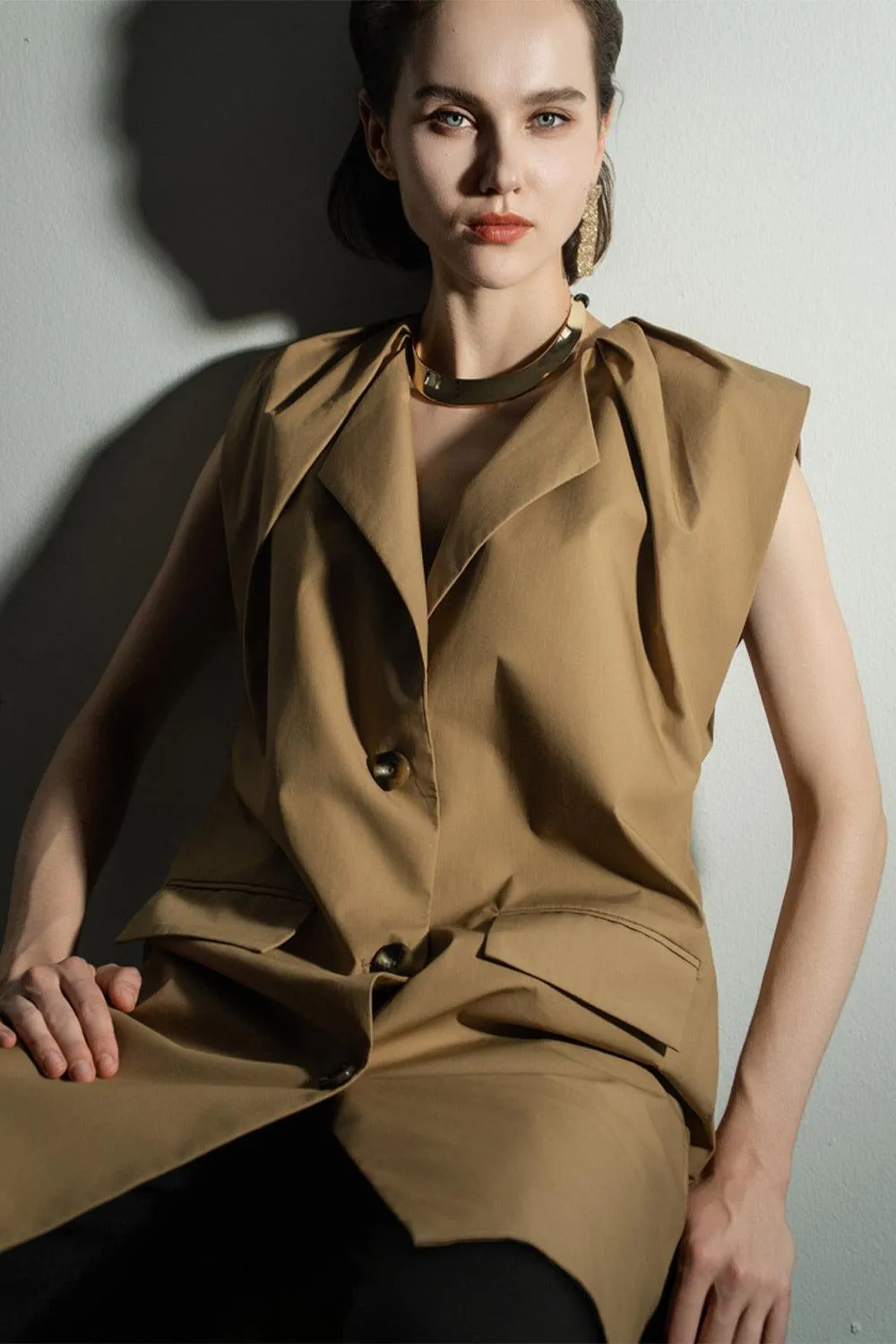 Aspyn Straight Cap Sleeved Cotton Mini Dress