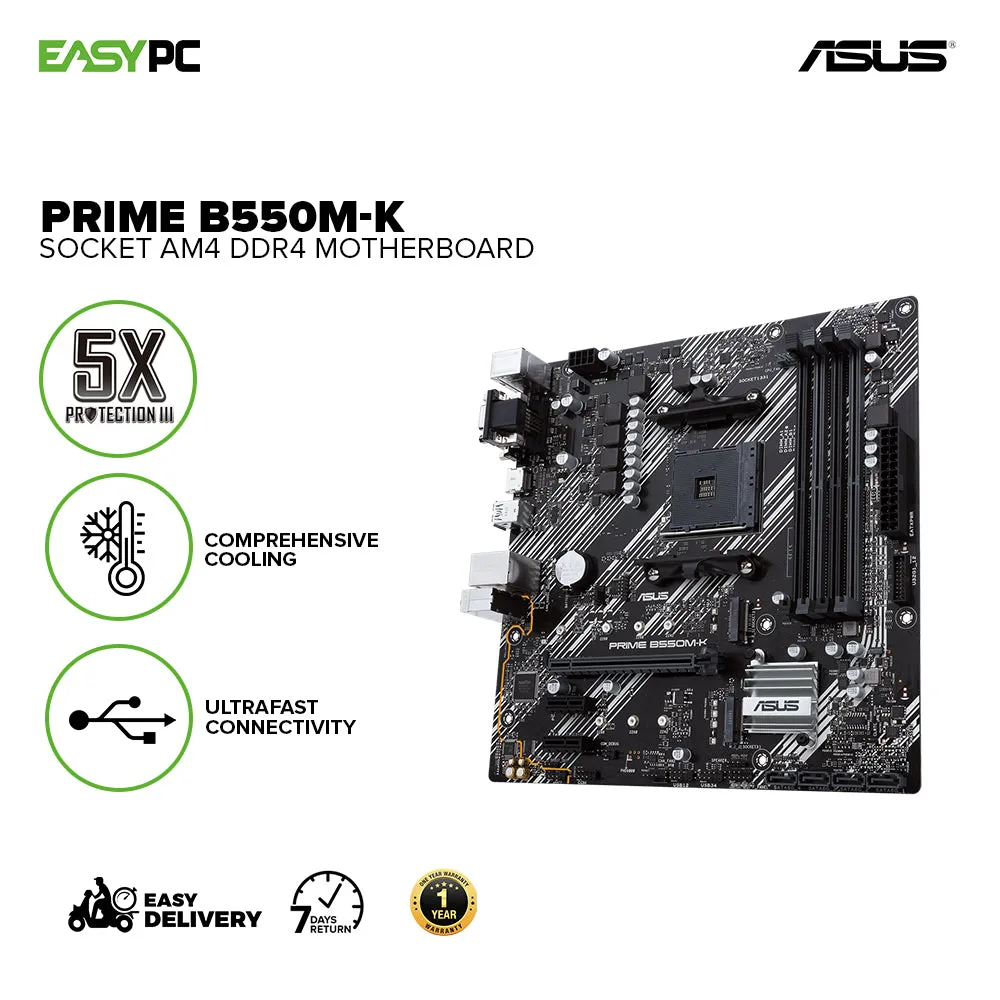 Asus Prime B550M-K micro ATX Socket Am4 Ddr4 Gaming Motherboard