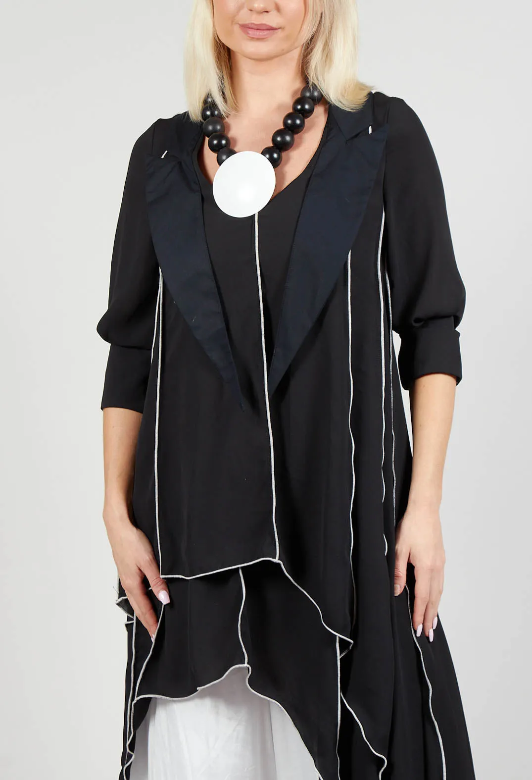 Asymmetric Layered Dress in Black