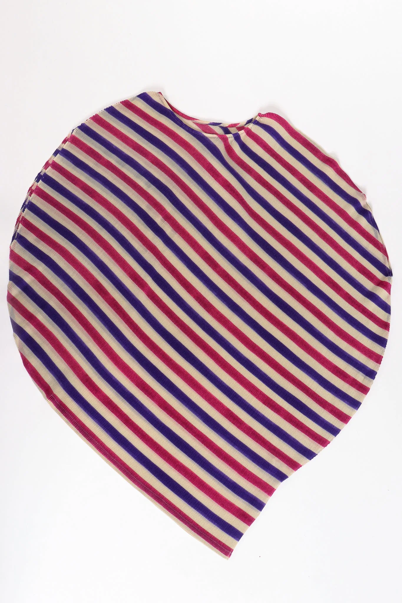 Asymmetrical Pleated Stripe Top