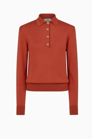 Blazé Milano Alegria Polo Knit Jumper - Rust