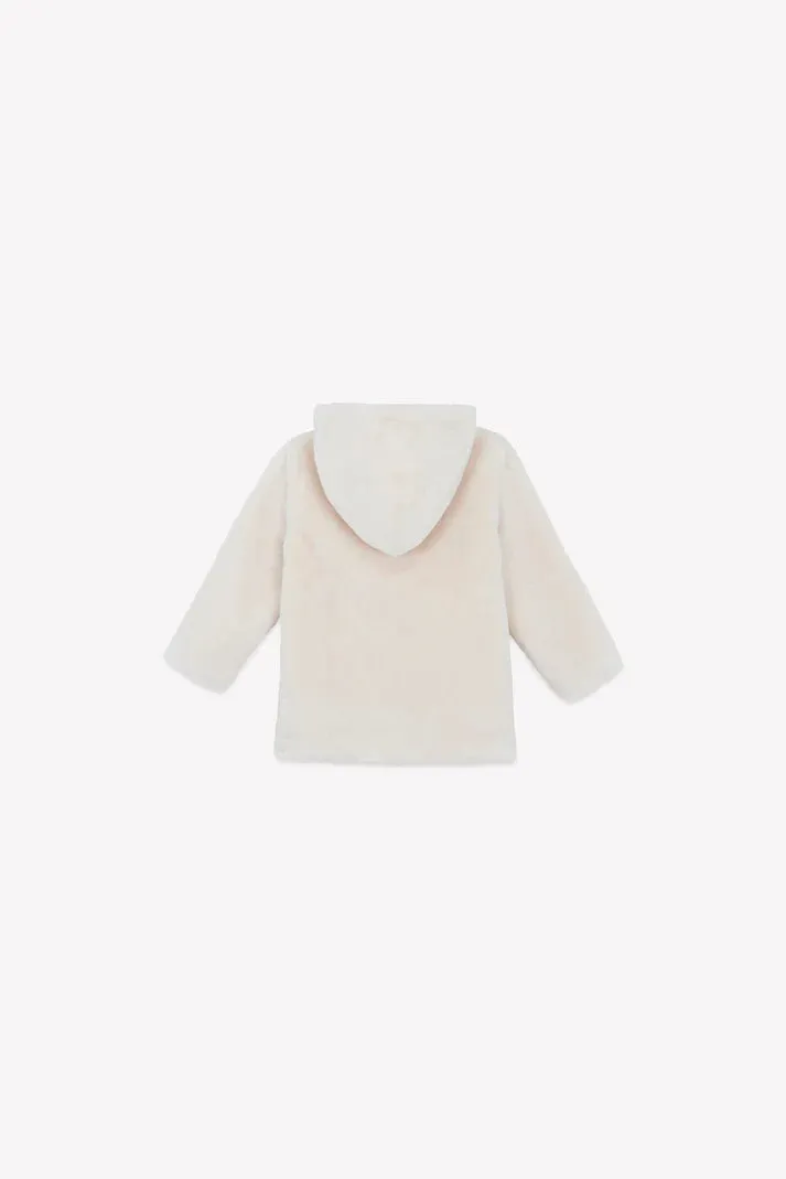 BONTON FUR BUTTON DOWN LONG JACKET