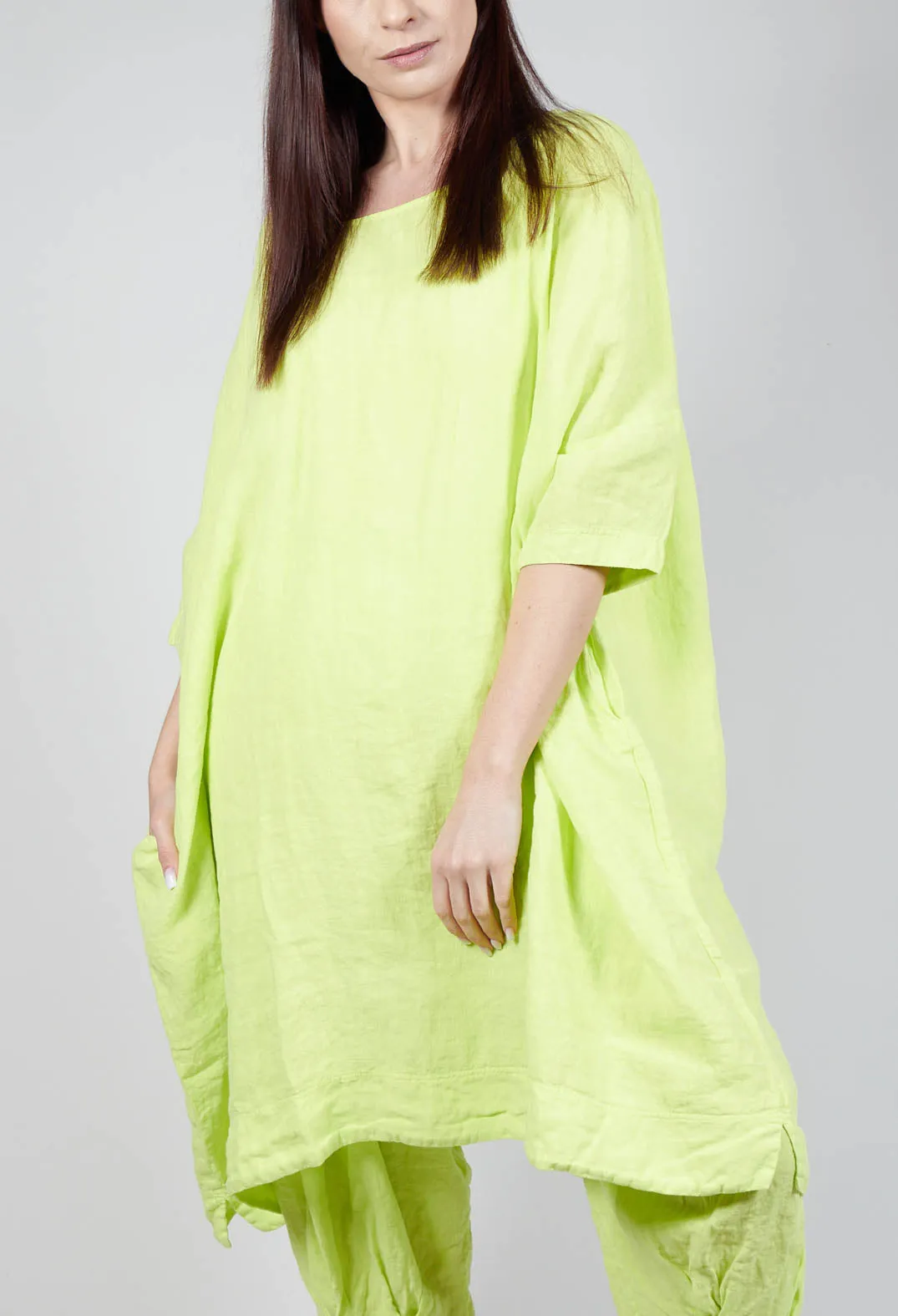 Boxy Fit Linen Dress in Sun