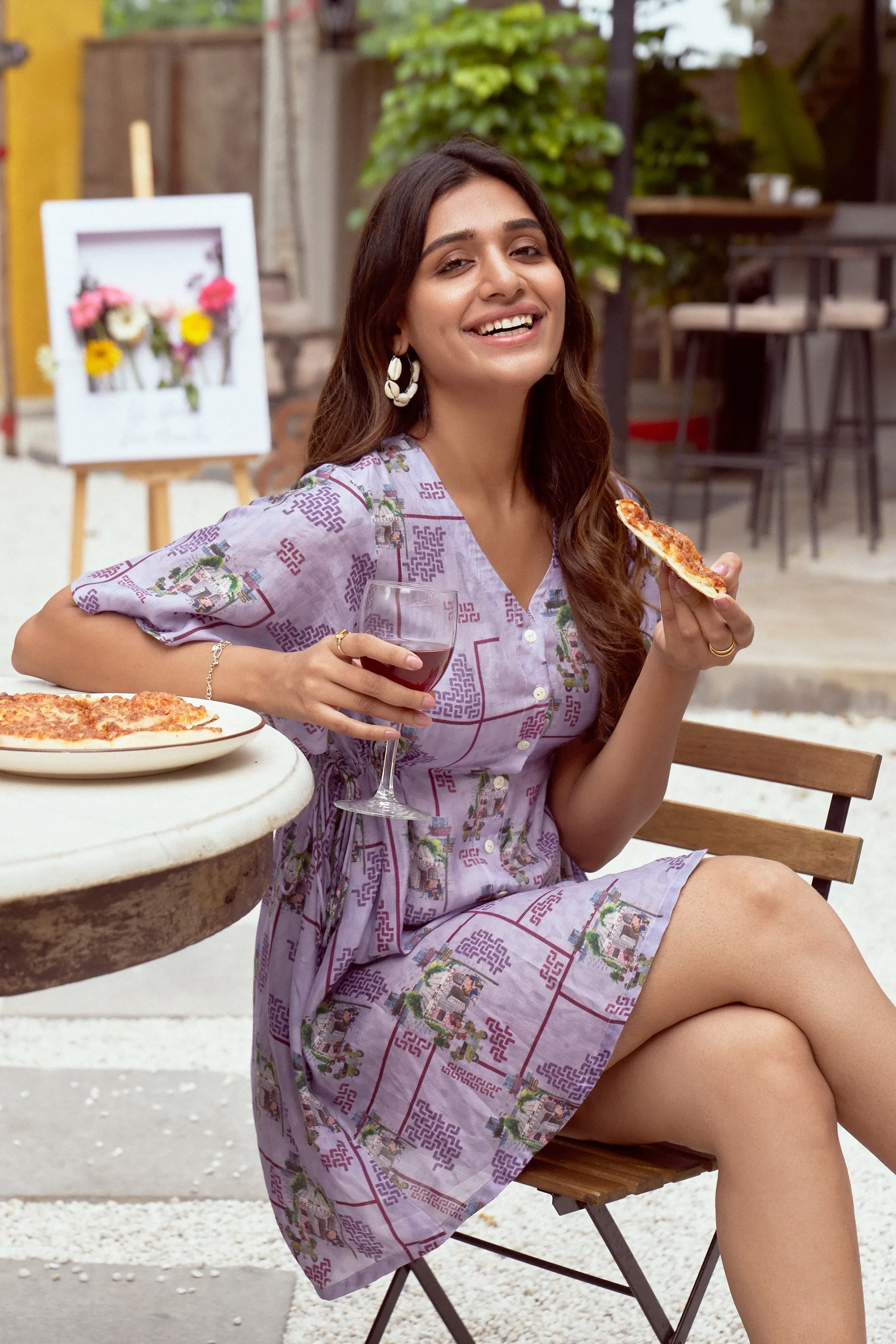 Caffe Italiana Printed Dress