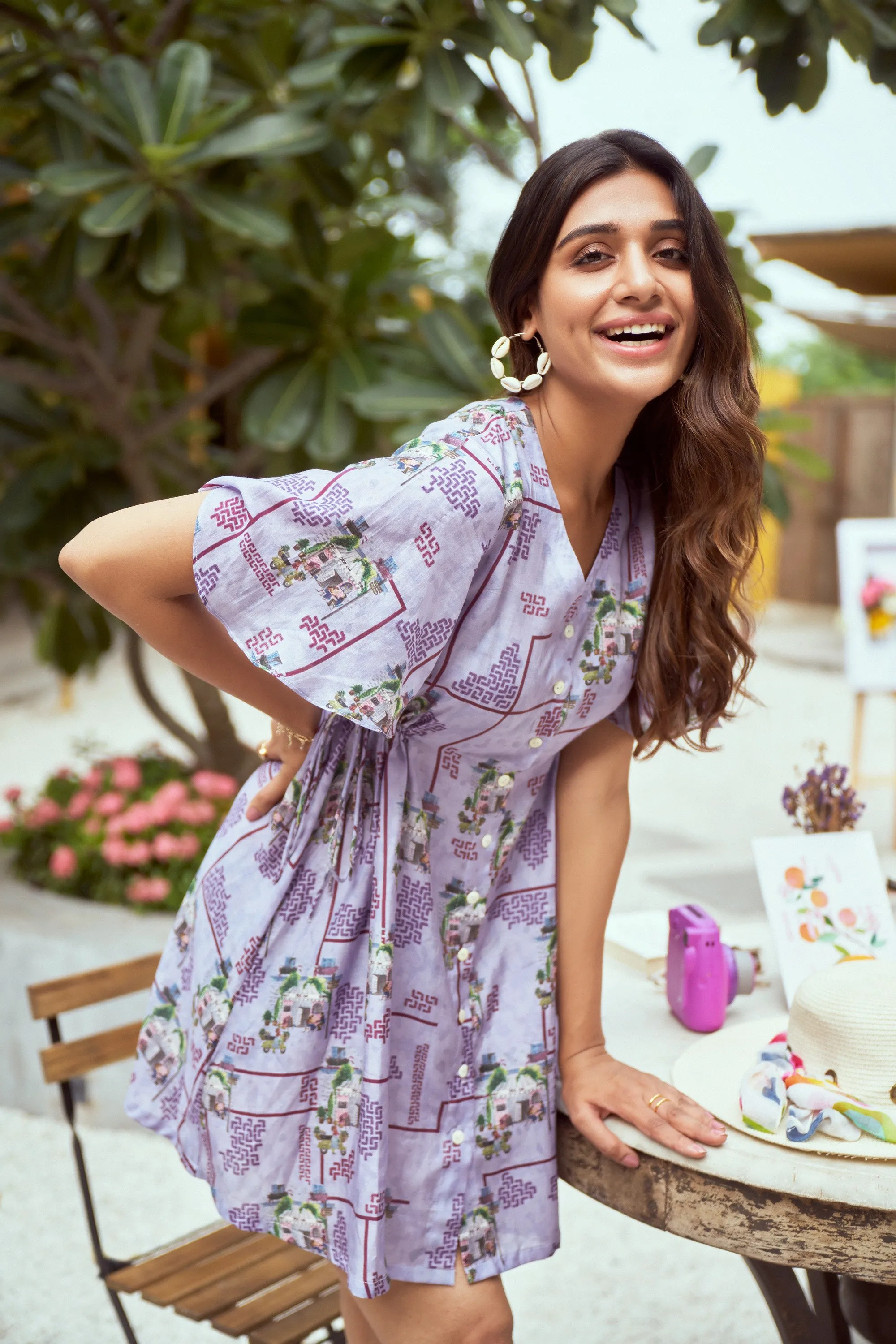 Caffe Italiana Printed Dress