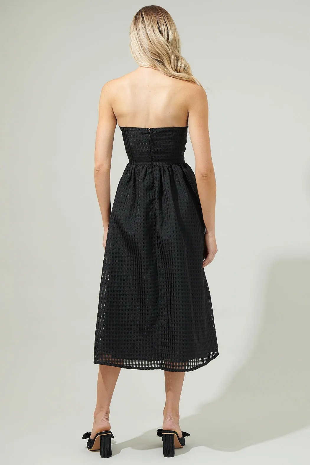 Cary Chest Bow Midi Dress
