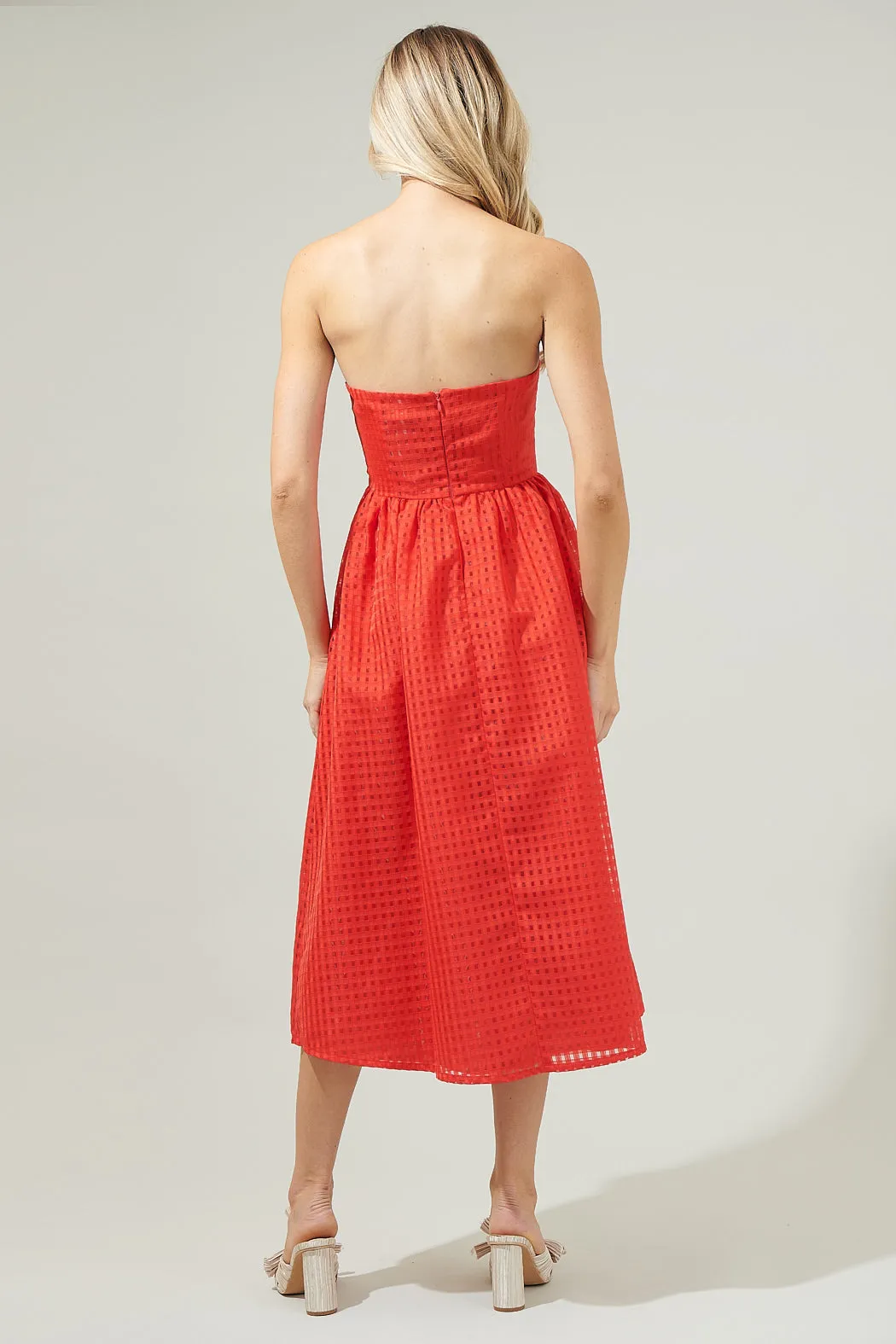 Cary Chest Bow Midi Dress
