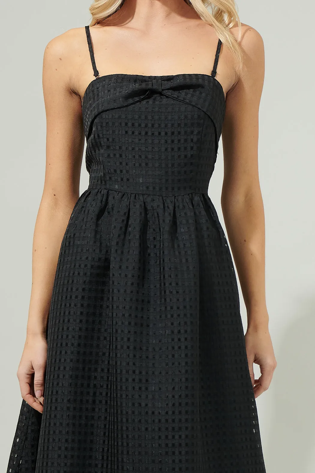 Cary Chest Bow Midi Dress