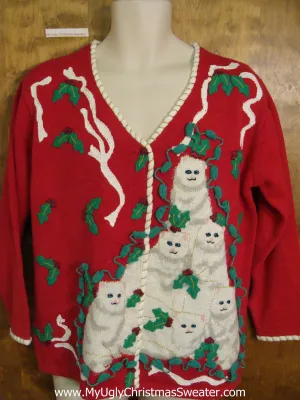 Cat Pyramid Awesome Ugly Christmas Jumper