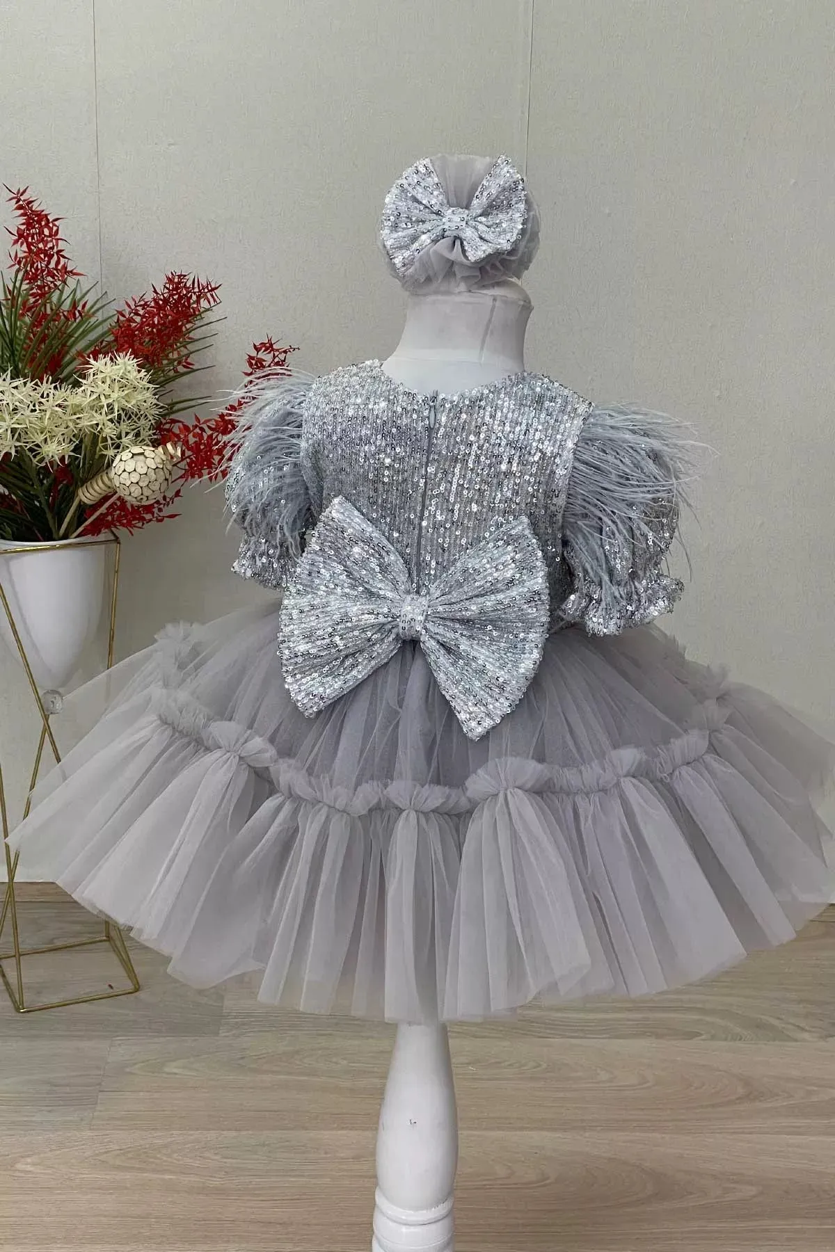 Clara Gray Party Dress