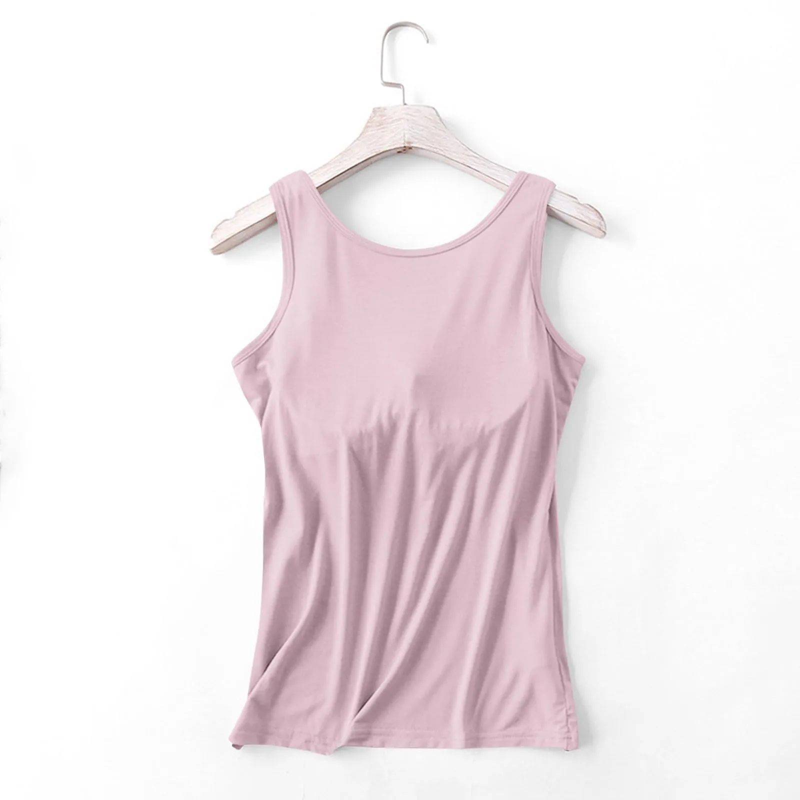 Clearance Deals Today Deals Prime, Womens Workout Tanks, Built in Bra Tank Tops for Women Summer Tank Top Shelf Bra Padded Athletic Tank Tops Workout Sports Bra Top for 2024 B-Pink