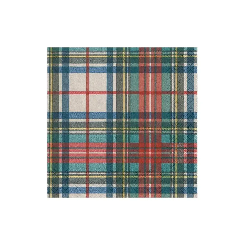 Stewart Tartan Cocktail Napkins - Pack of 20