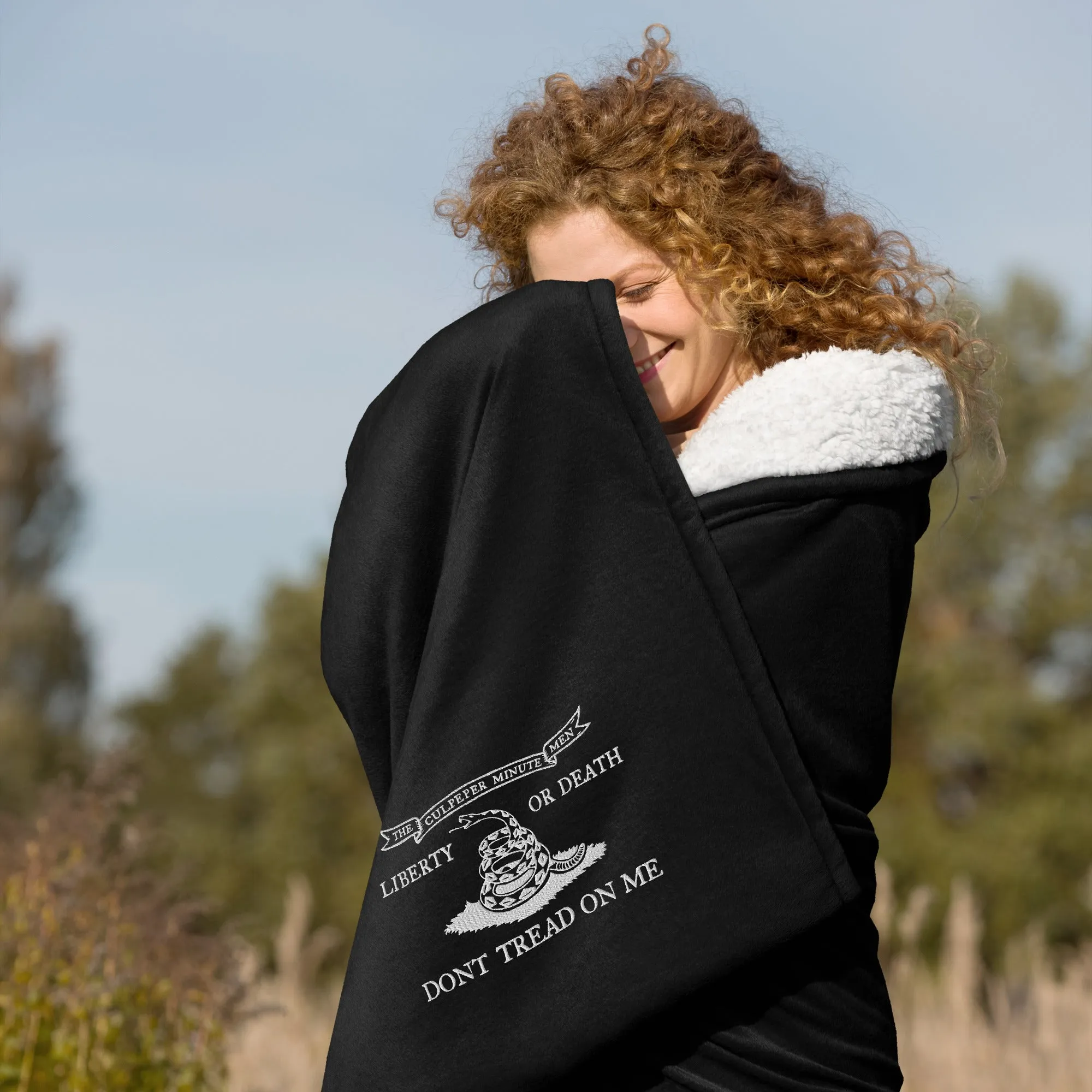 Culpeper Embroidered Sherpa Blanket