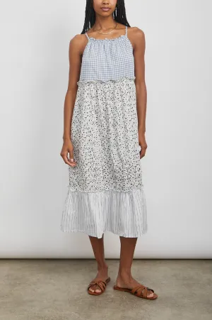 DORA DRESS - FLORAL GINGHAM MIX