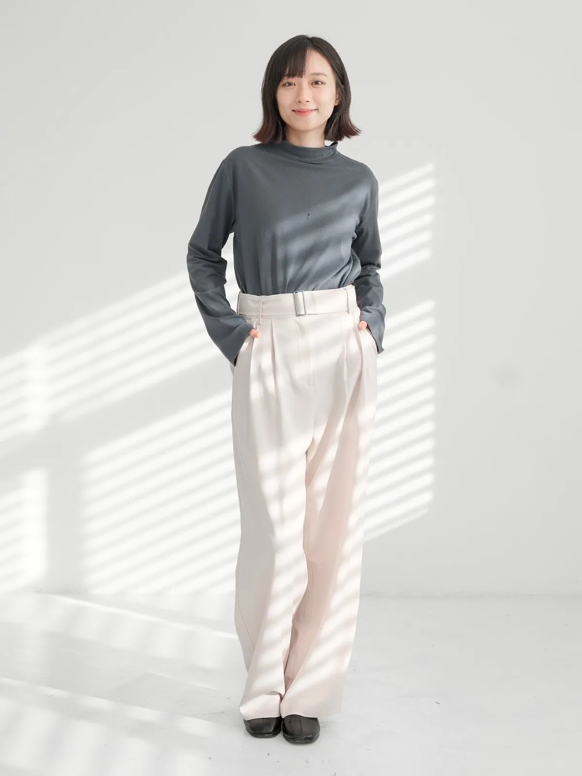 Esther Funnel Neck Long Sleeve Top*