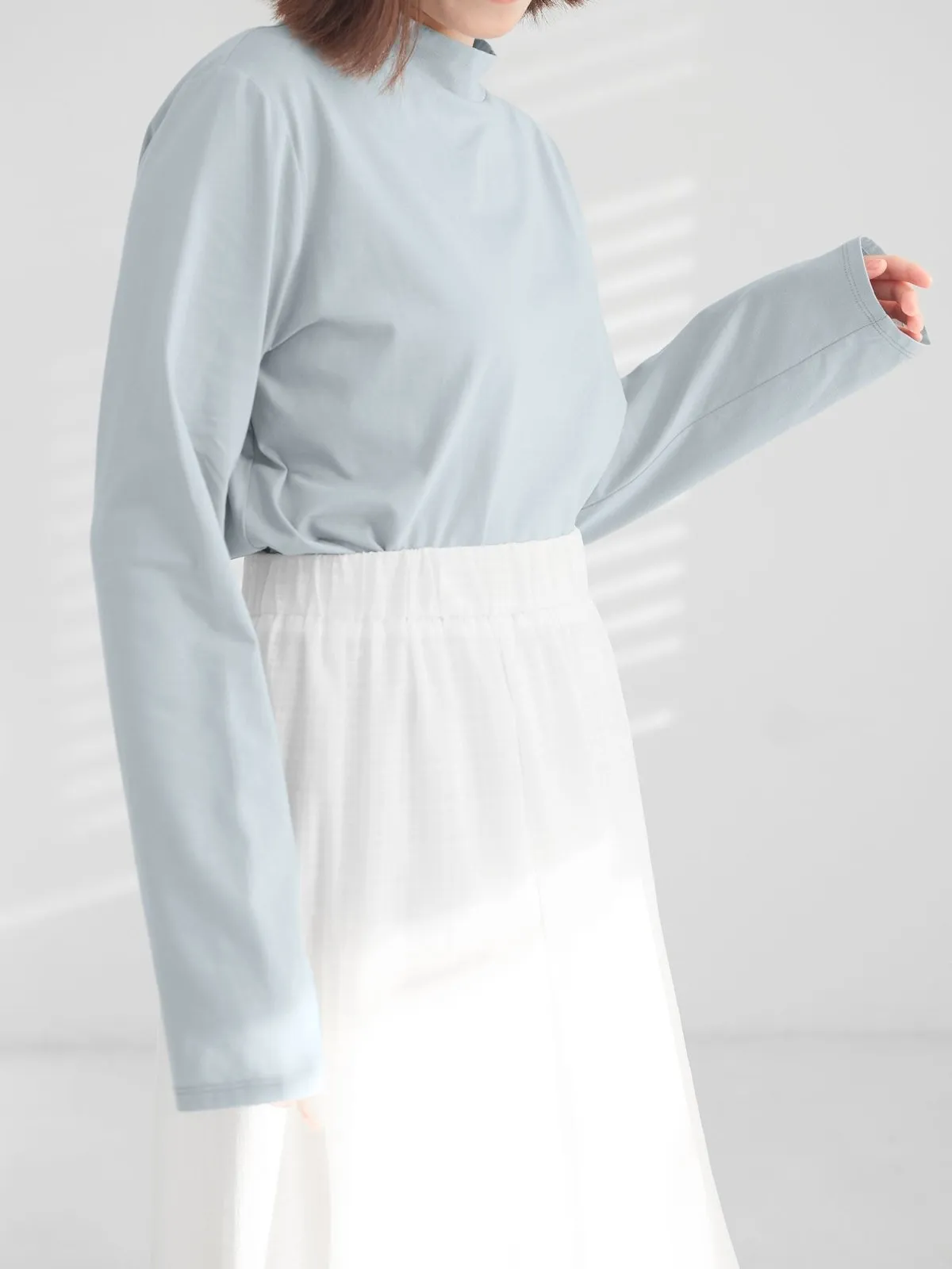 Esther Funnel Neck Long Sleeve Top*