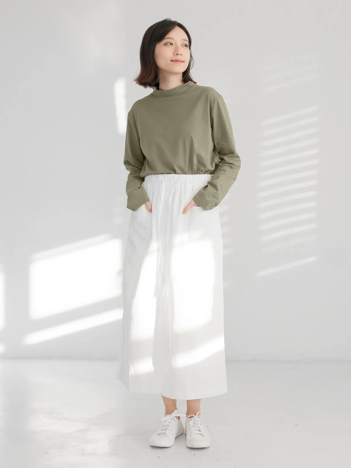 Esther Funnel Neck Long Sleeve Top*