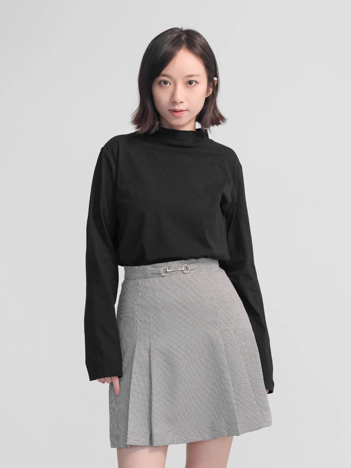 Esther Funnel Neck Long Sleeve Top*