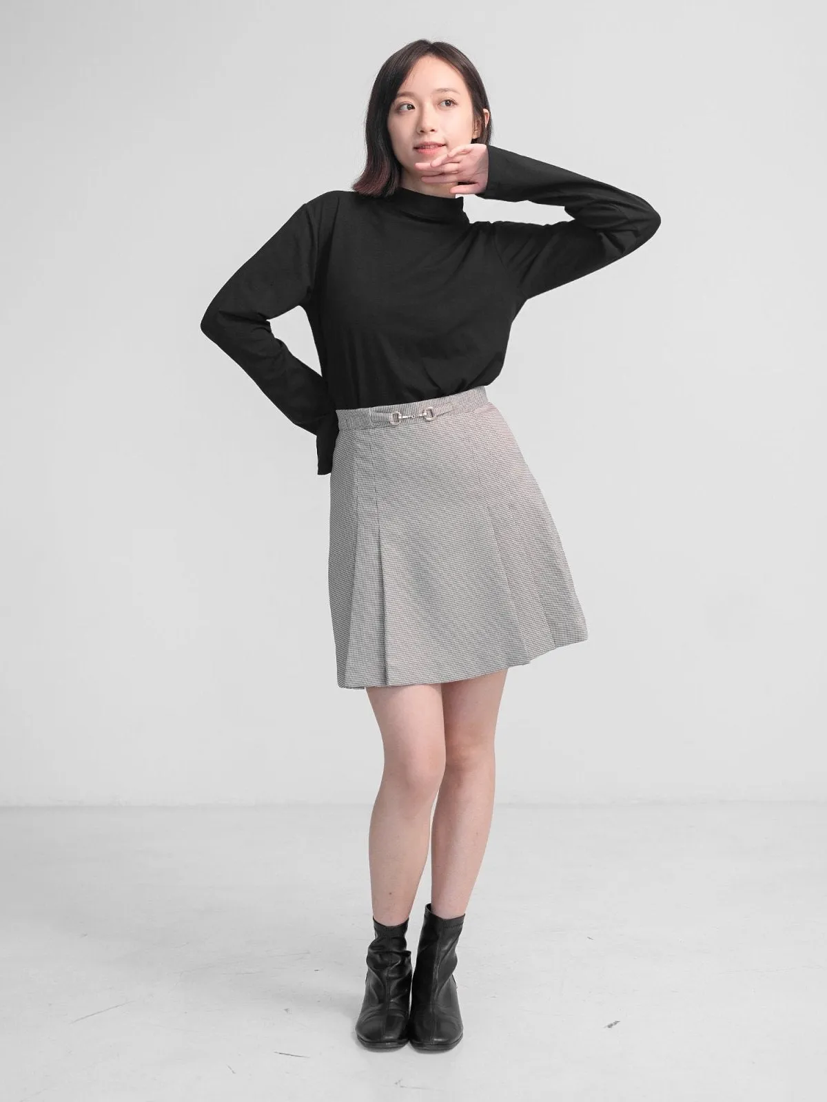 Esther Funnel Neck Long Sleeve Top*