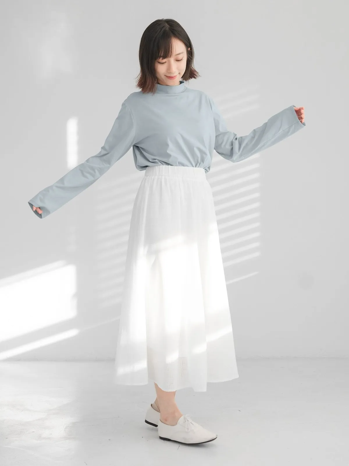 Esther Funnel Neck Long Sleeve Top*