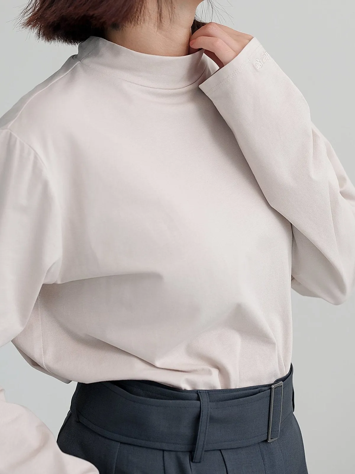 Esther Funnel Neck Long Sleeve Top*