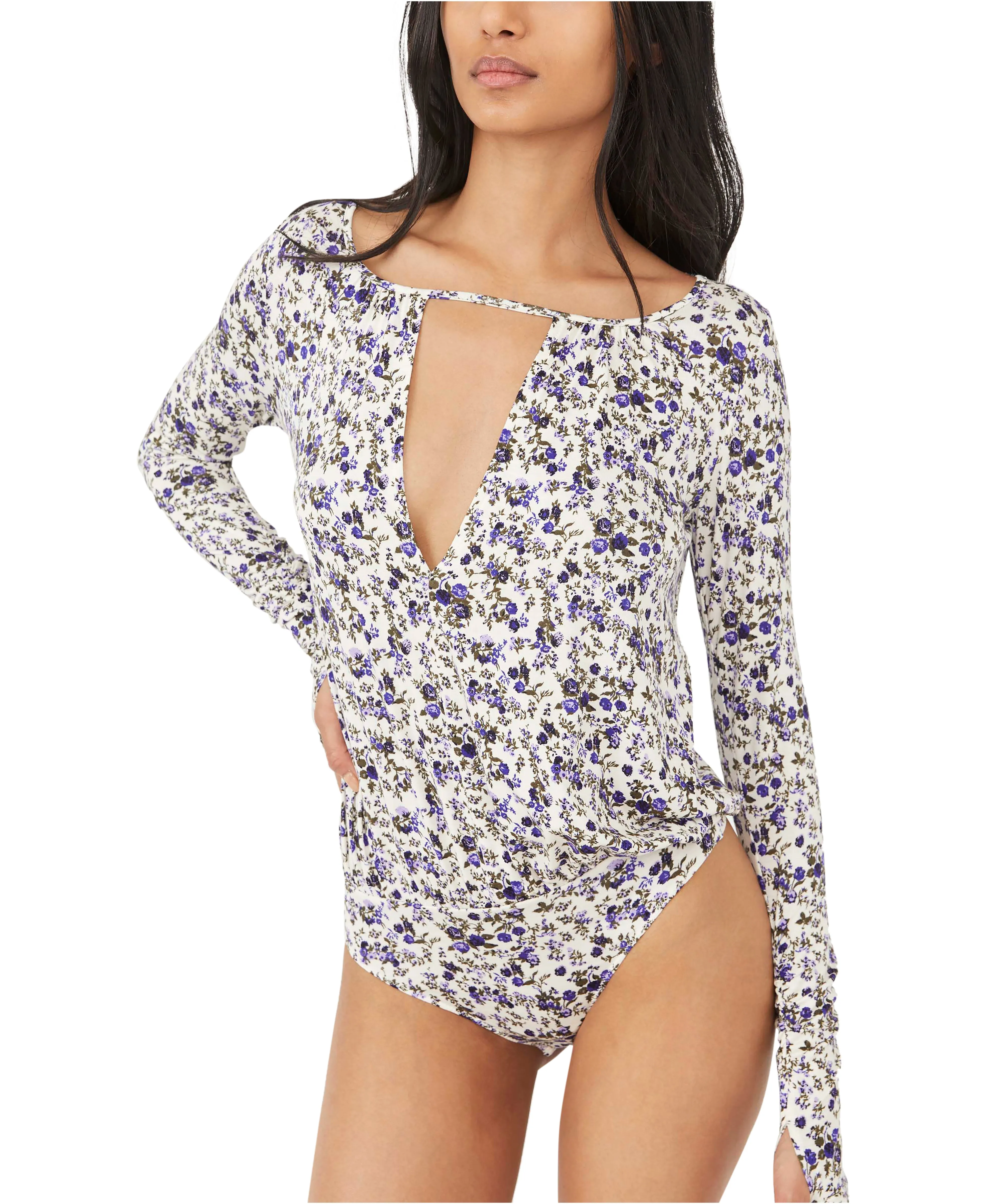 Free People Kaya Printed Bodysuit