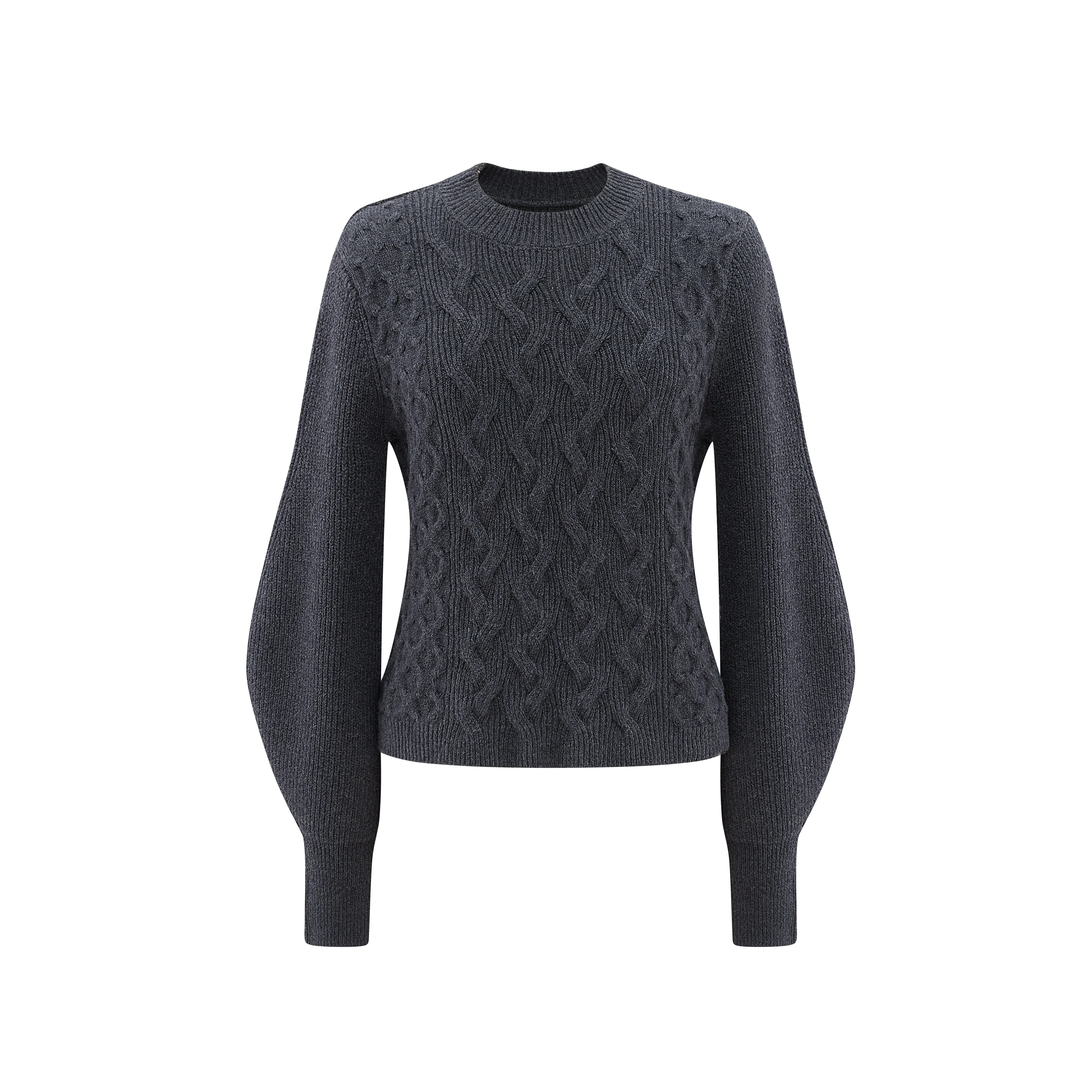 Grey Cut out Cable Jumper