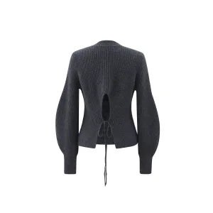 Grey Cut out Cable Jumper
