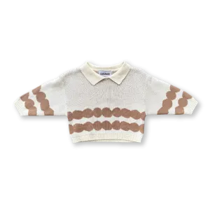 Grown Pebble Collar Pull Over - Milk & Clay Grown Pebble Collar Pull Over - Milk & Clay