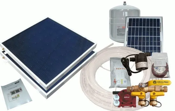 Heliatos Boat Freeze Protected Solar Water Heater Kit with Built-In Heat Exchanger