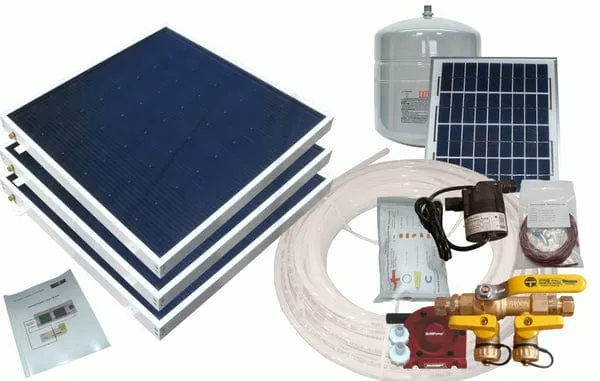 Heliatos Boat Freeze Protected Solar Water Heater Kit with Built-In Heat Exchanger