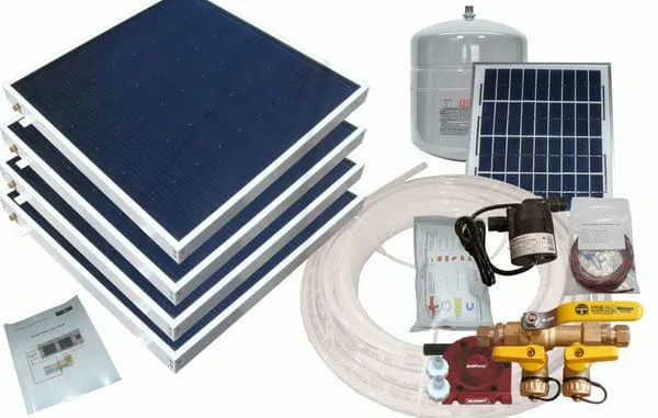Heliatos Boat Freeze Protected Solar Water Heater Kit with Built-In Heat Exchanger