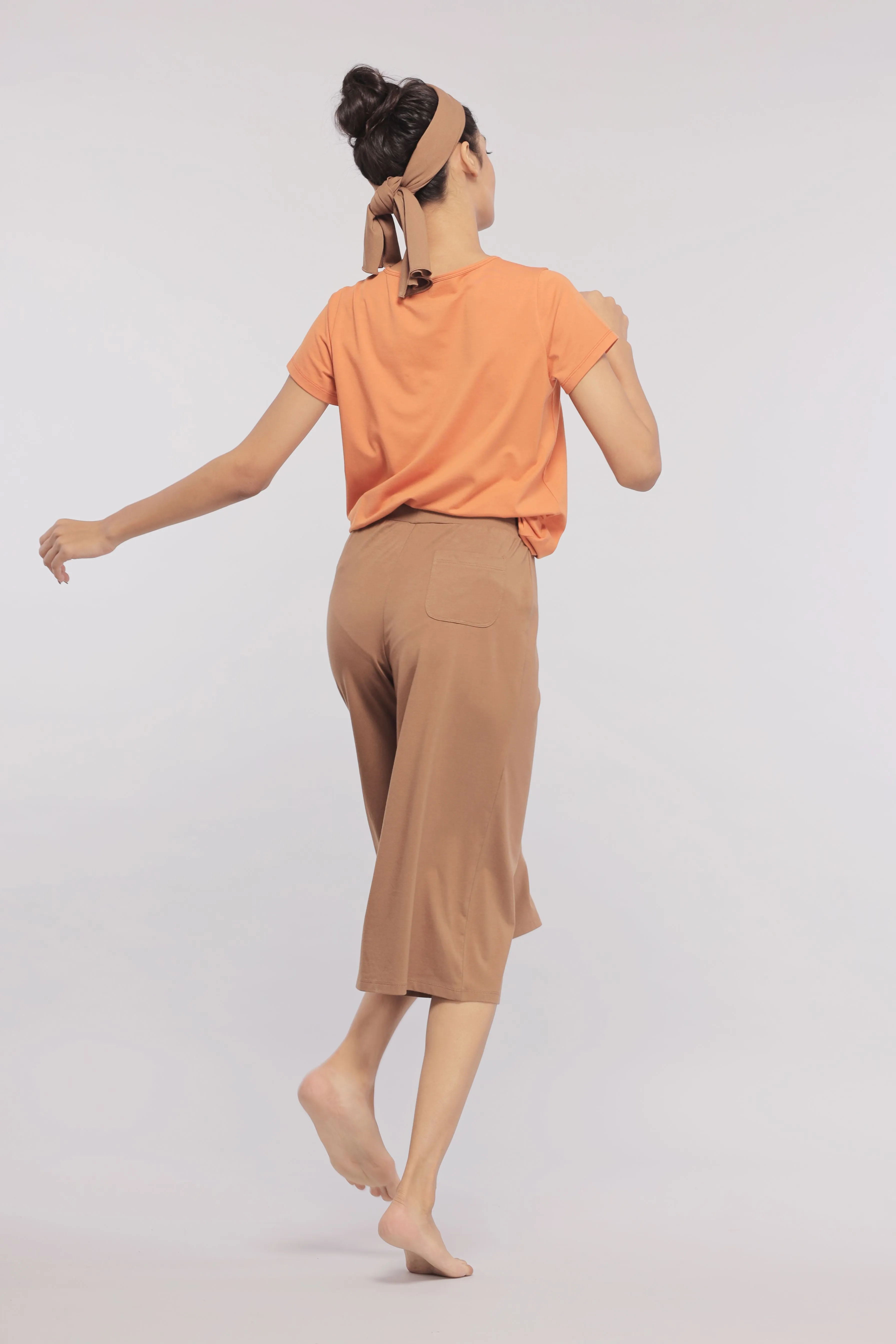 home brown Supima® culottes