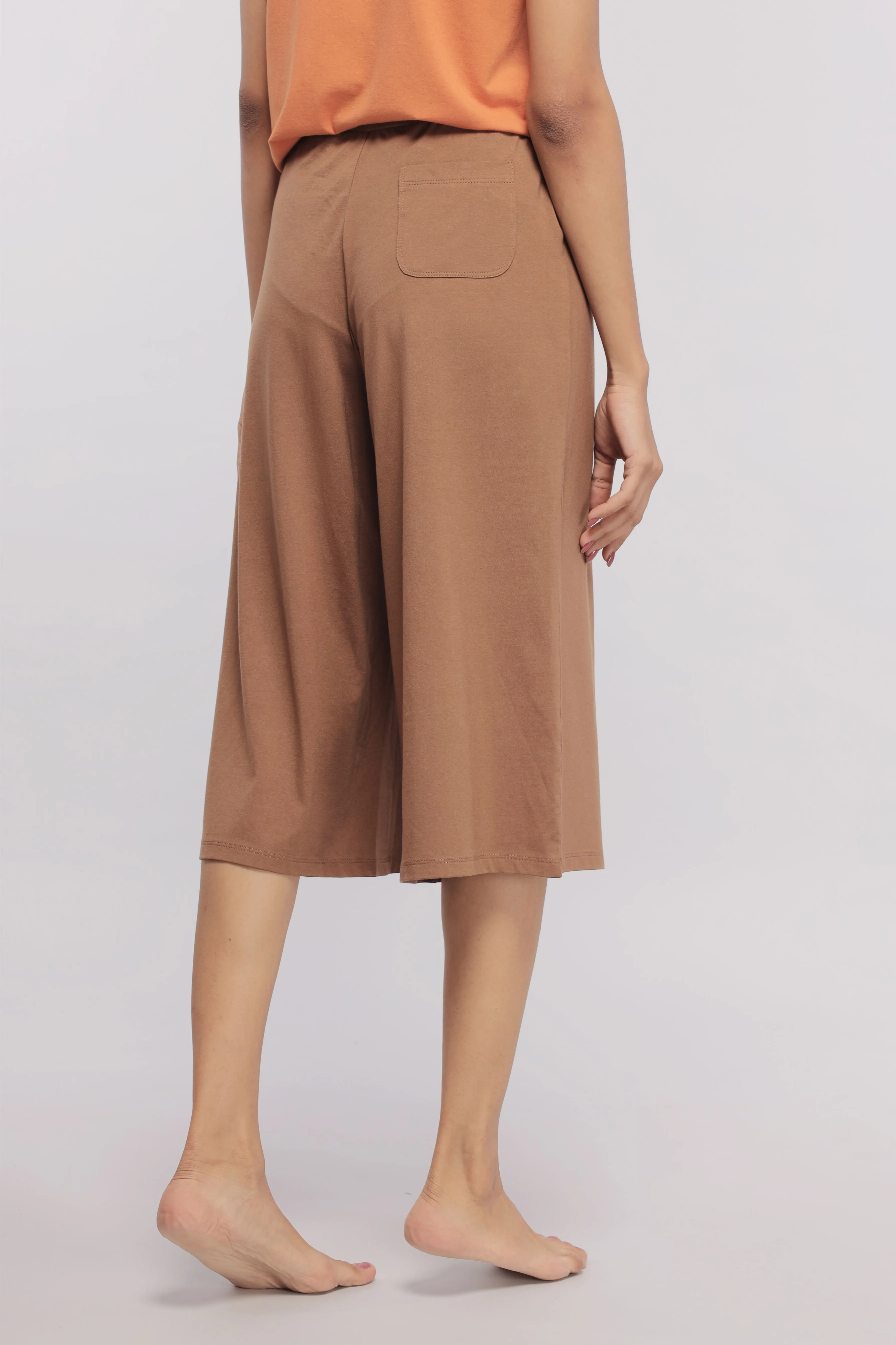 home brown Supima® culottes